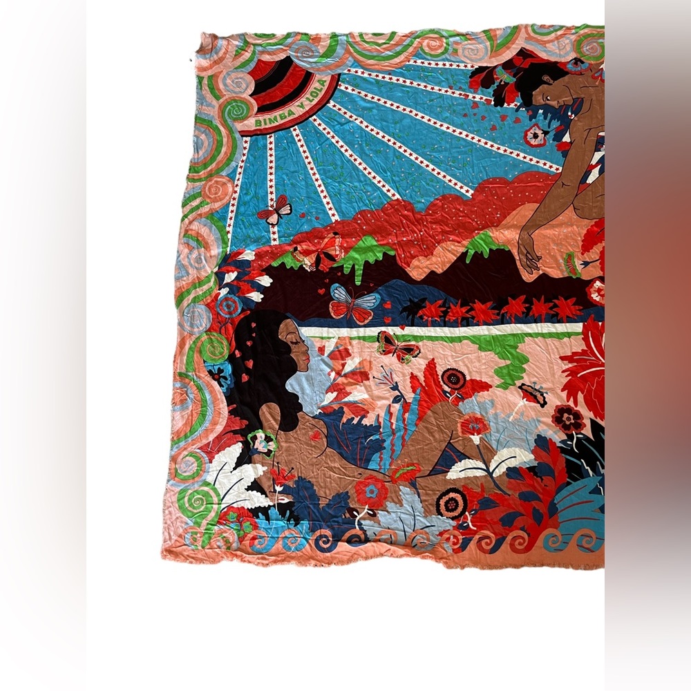 Bimba Y Loya Man and Woman Tropical Volcano Colorful Scarf - Picture 2 of 8